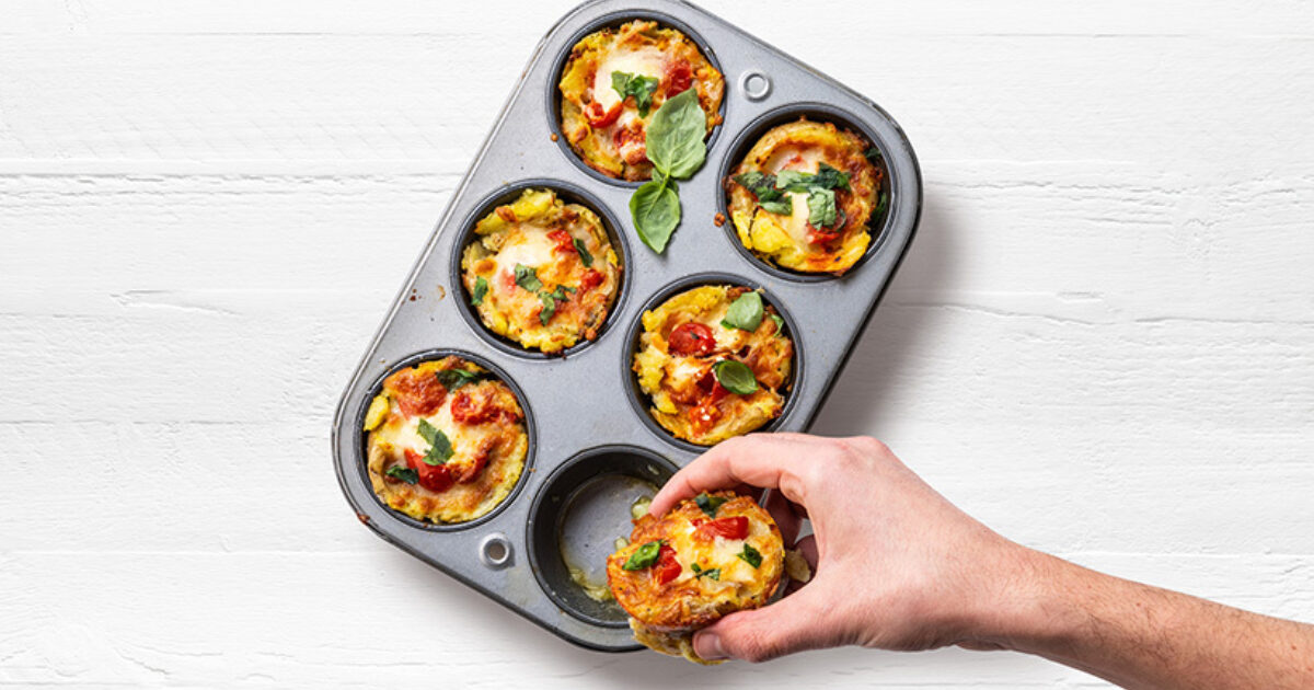 Prepare to be surprised | Muffins de pomme de terre écrasée et tomate